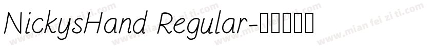 NickysHand Regular字体转换